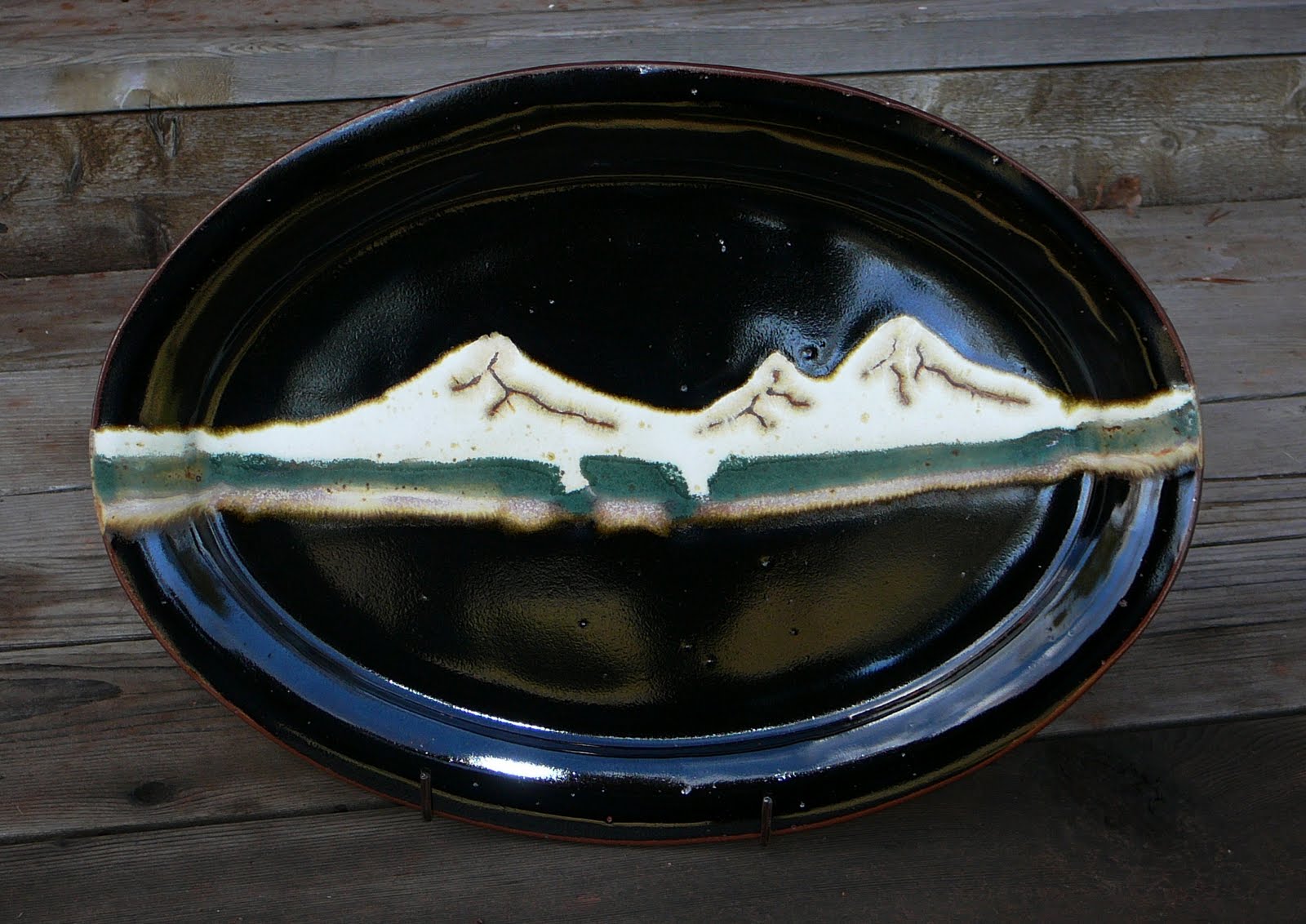 Canyon Creek Pottery in Sisters, Oregon. Handmade Pottery Platter