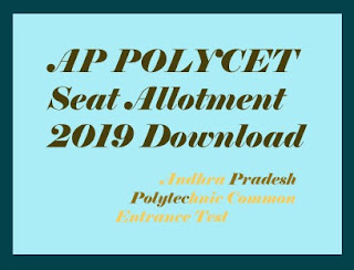 AP POLYCET Seat Allotment Order 2019, 