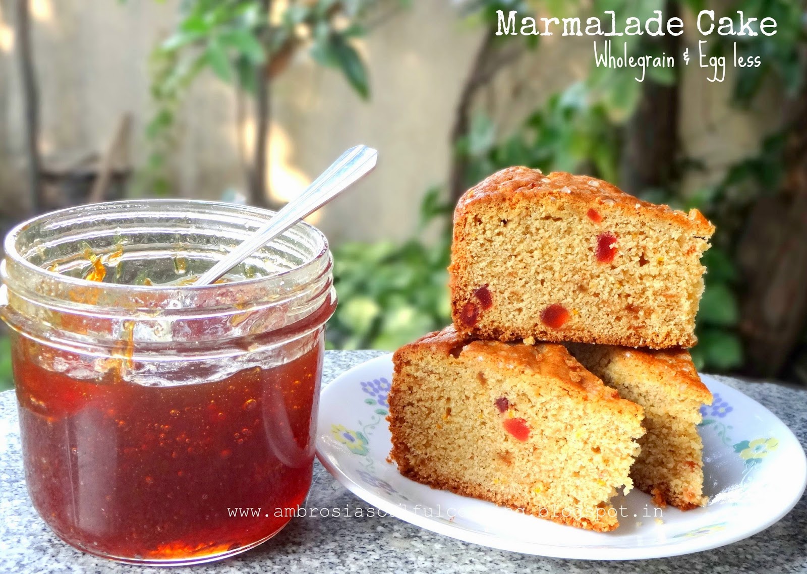 Marmalade Cake Wholegrain and Egg less Ambrosia