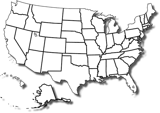 Blank America Map