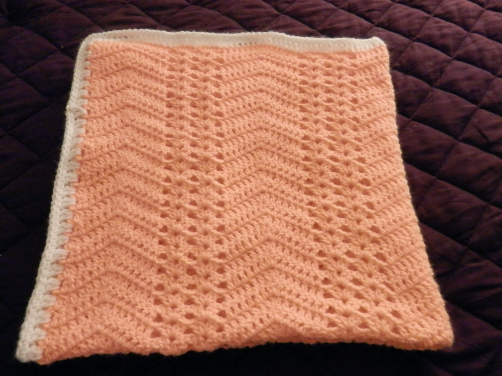 Karens Crocheted Garden of Colors Double Shell Ripple Baby Blank