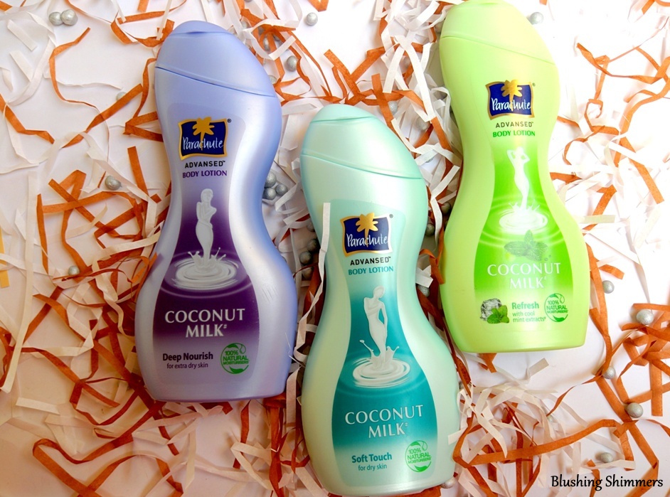 Blushing Shimmers Parachute Advansed Body Lotion is there to Soothe