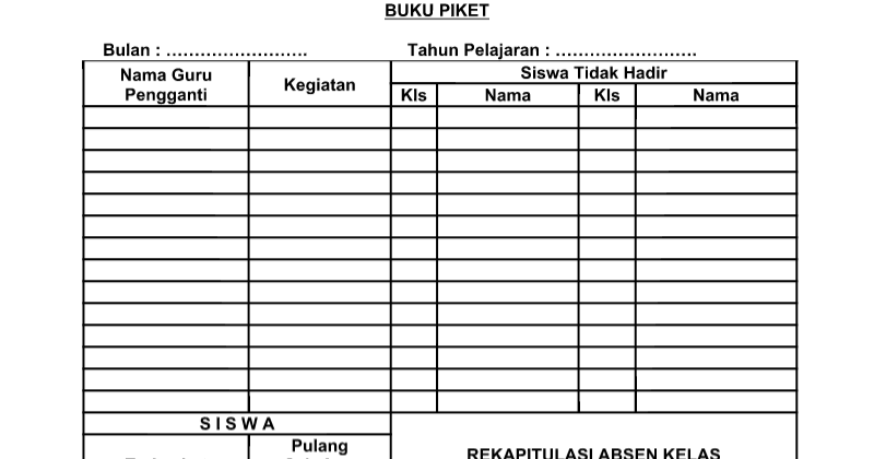 Jurnal Harian Tata Usaha Sekolah Cara Golden