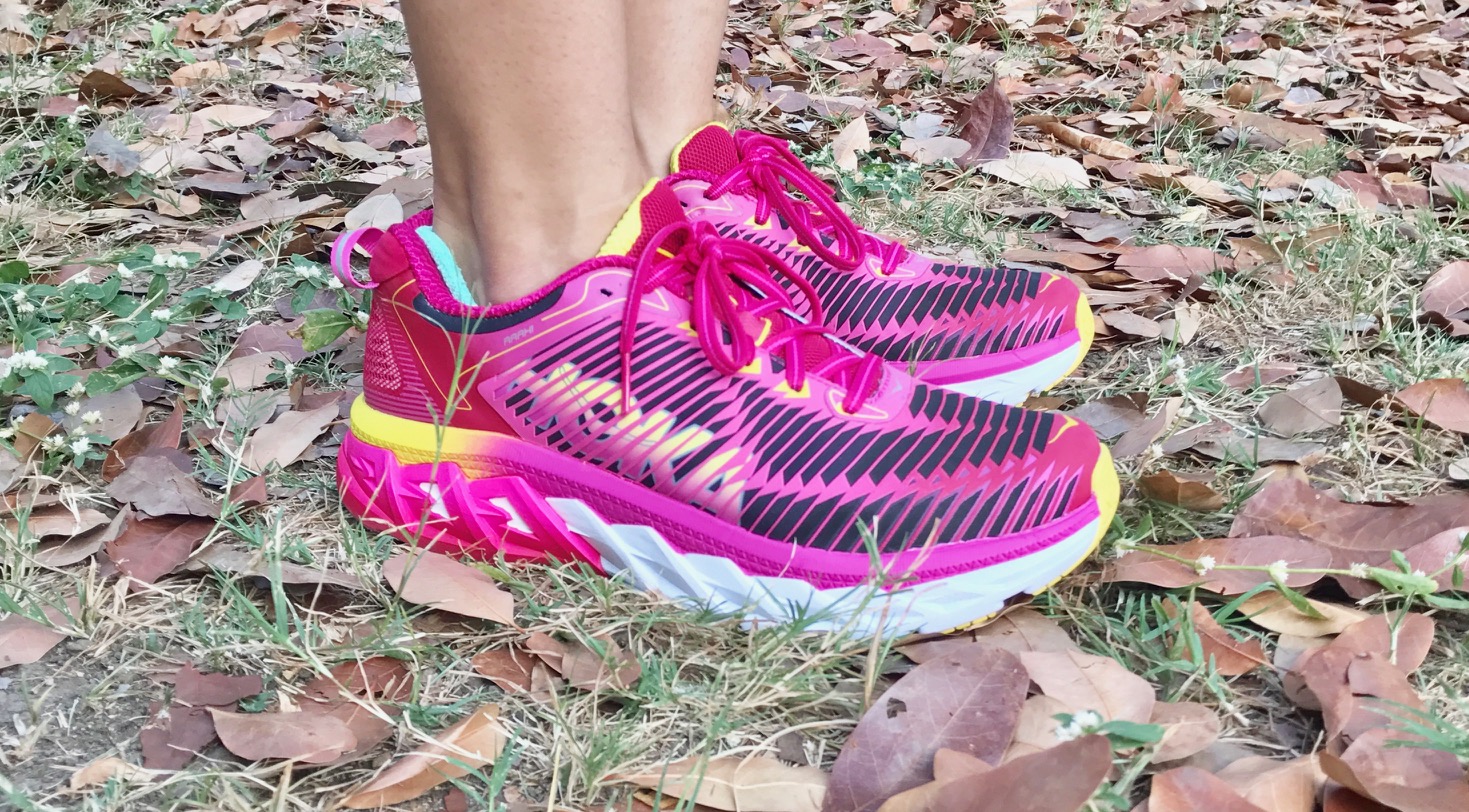 asics bright colored running shoes