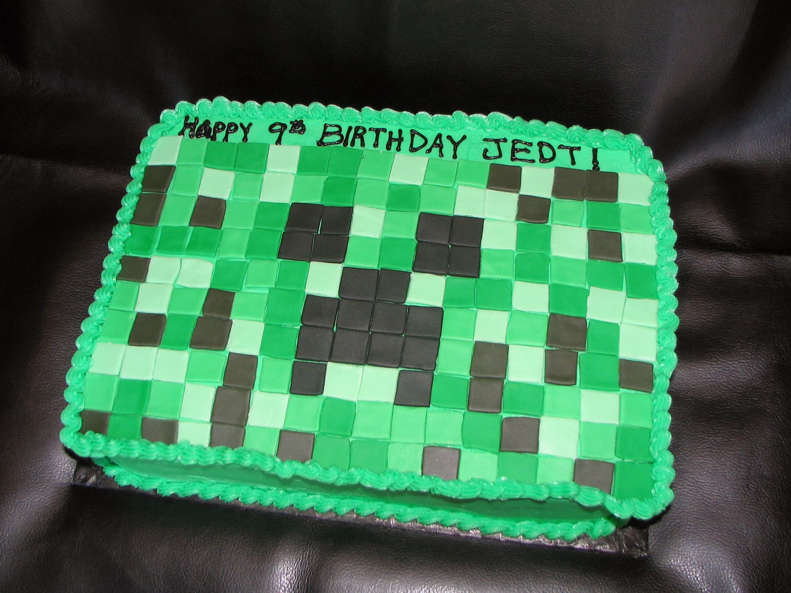 Piped Dreams Minecraft Creeper Cake