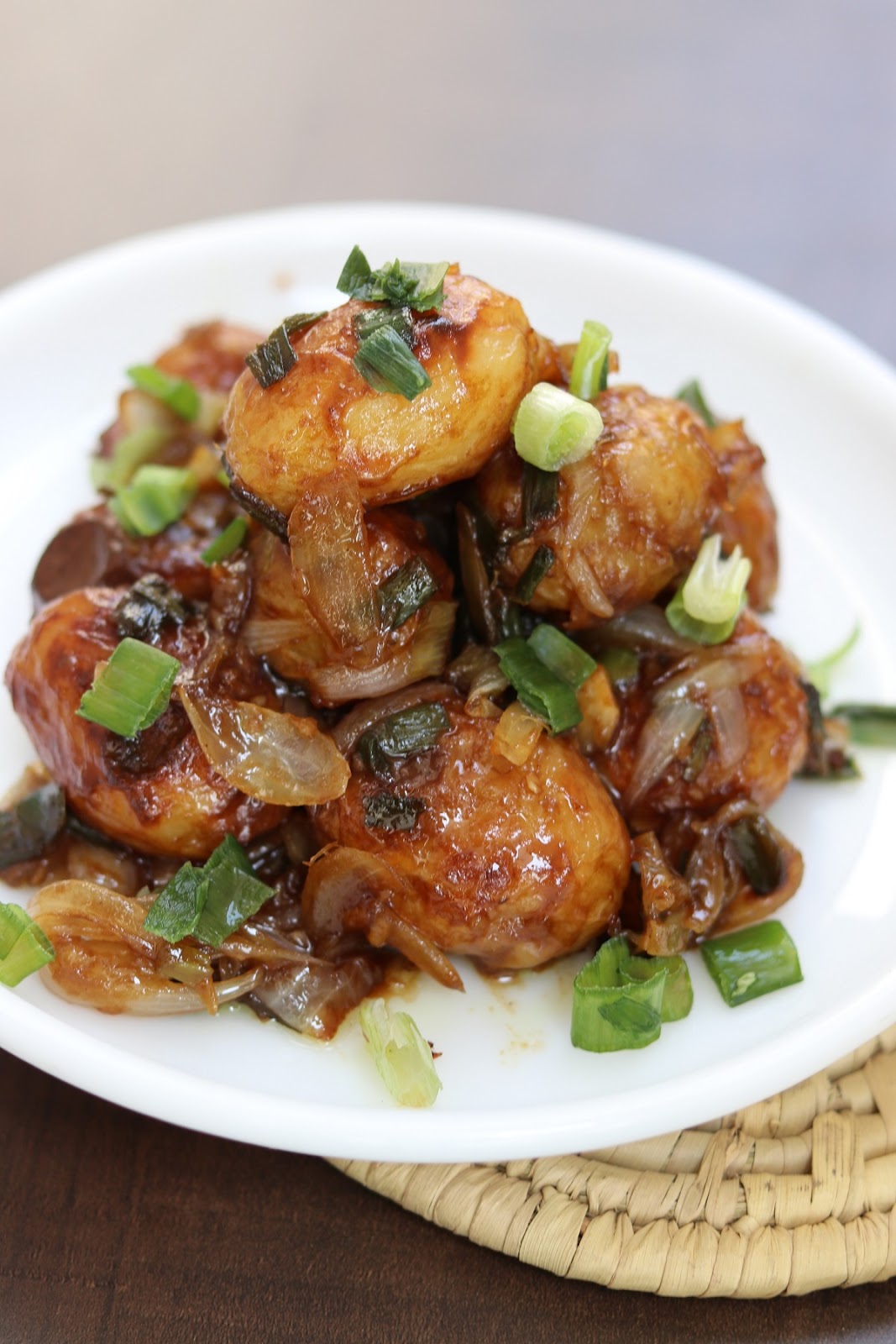 Crispy Tamarind Potatoes (Airfryer Recipe) Healthy Kadai