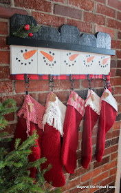 Make a Snowman Stocking Hanger From Fence Scraps
