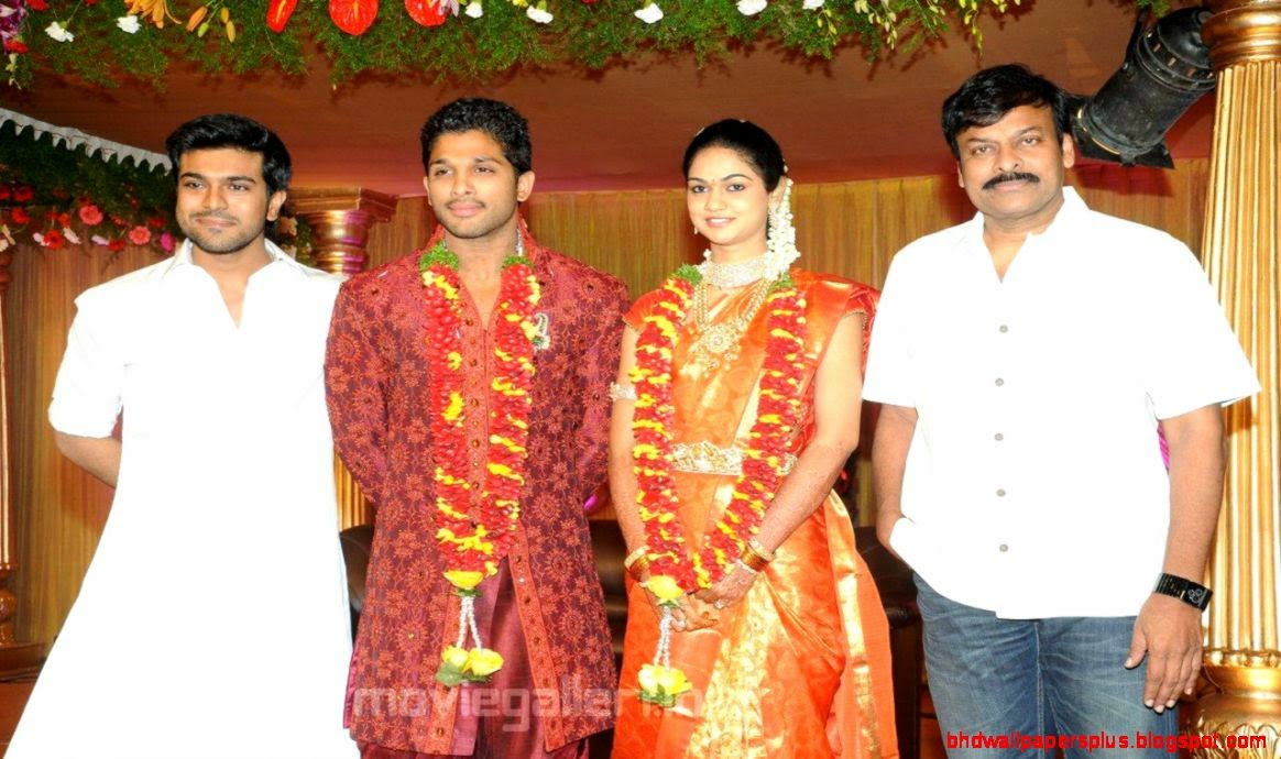 Ram Charan Teja Allu Arjun Reception Stills HD Wallpapers amp Backg