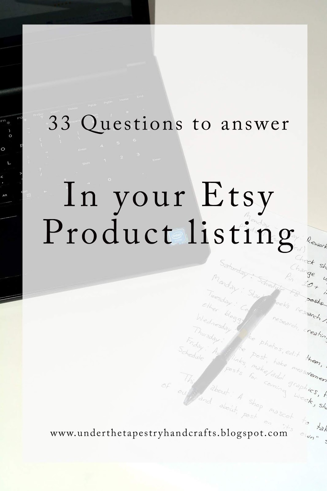 33 Questions to Answer When you List Your Product on Etsy