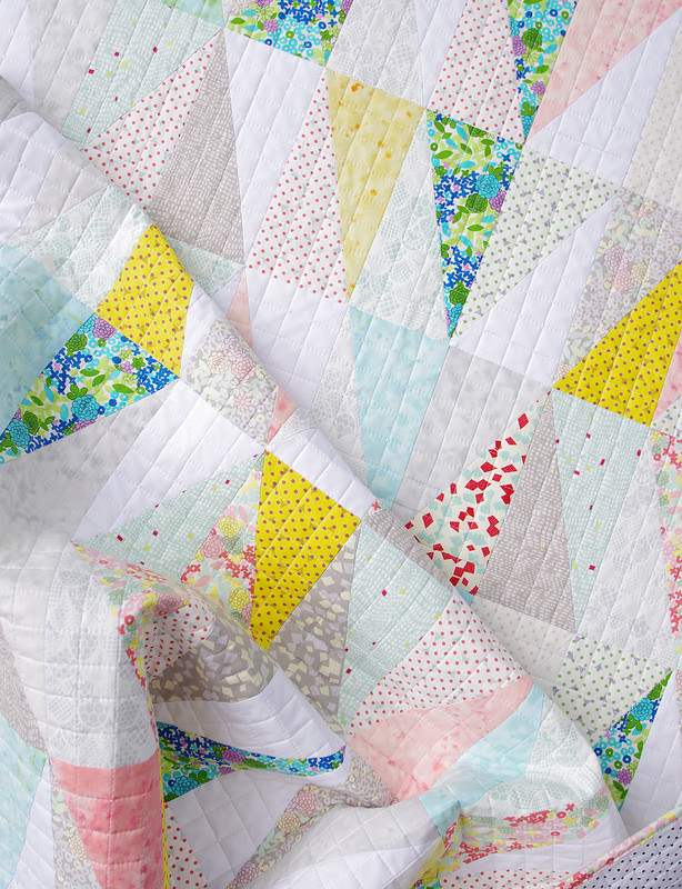 Irome Half Rectangle Triangle Quilt by Red Pepper Quilts