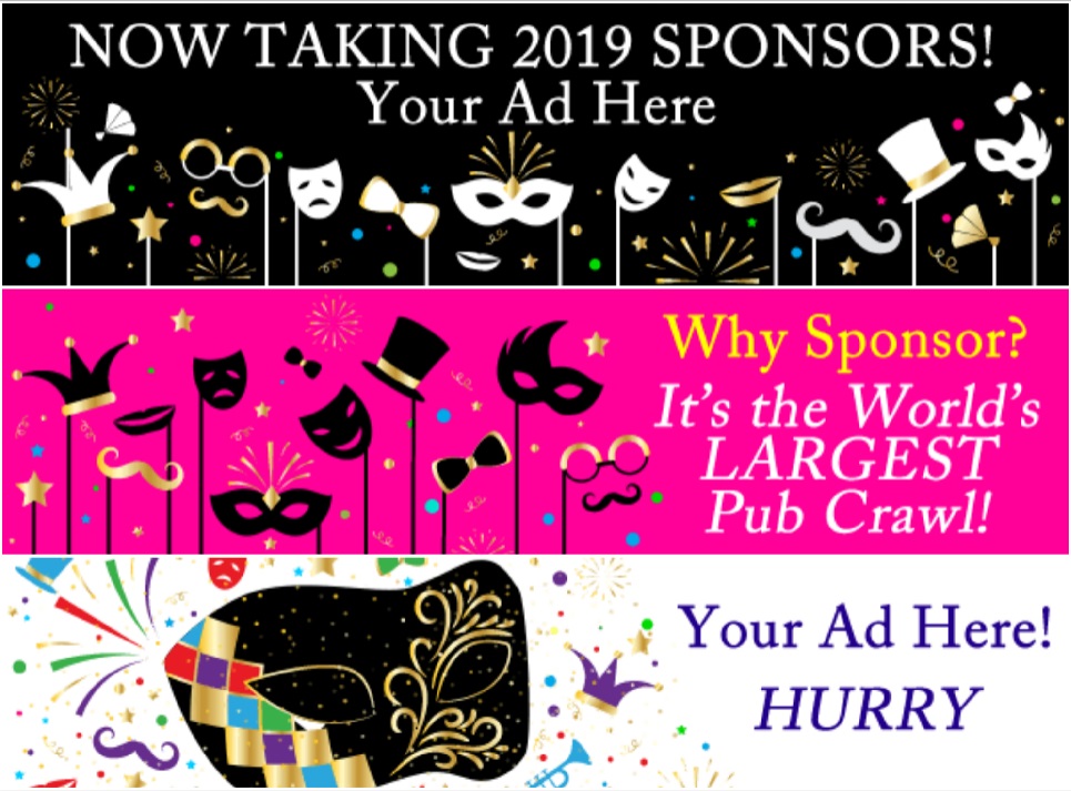 Lake of the Ozarks Mardi Gras Pub Crawl Sponsor Slots Available for