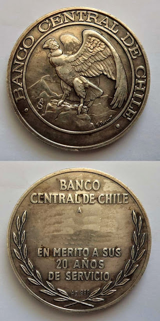 Medalla 20 Años Banco Central de Chile