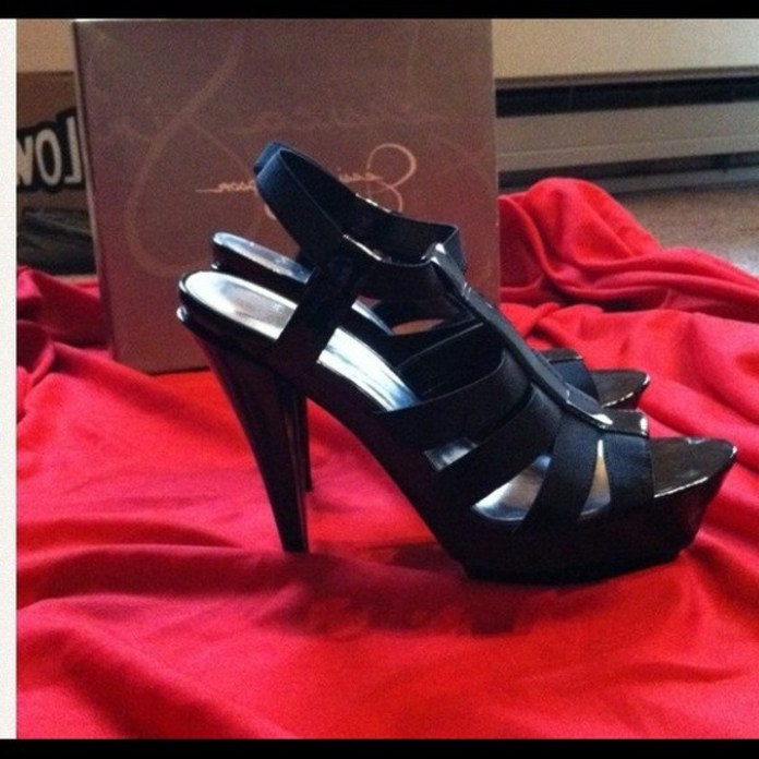 Jessica Simpson Black Strappy Heels