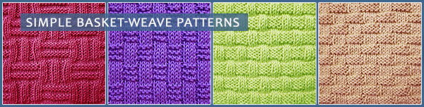 Here are some Basket-weave patterns - perfect for beginner knitters