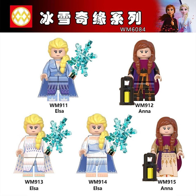Anna Custom Minifiguren MOC Lego Toy Frozen Princess WM750 