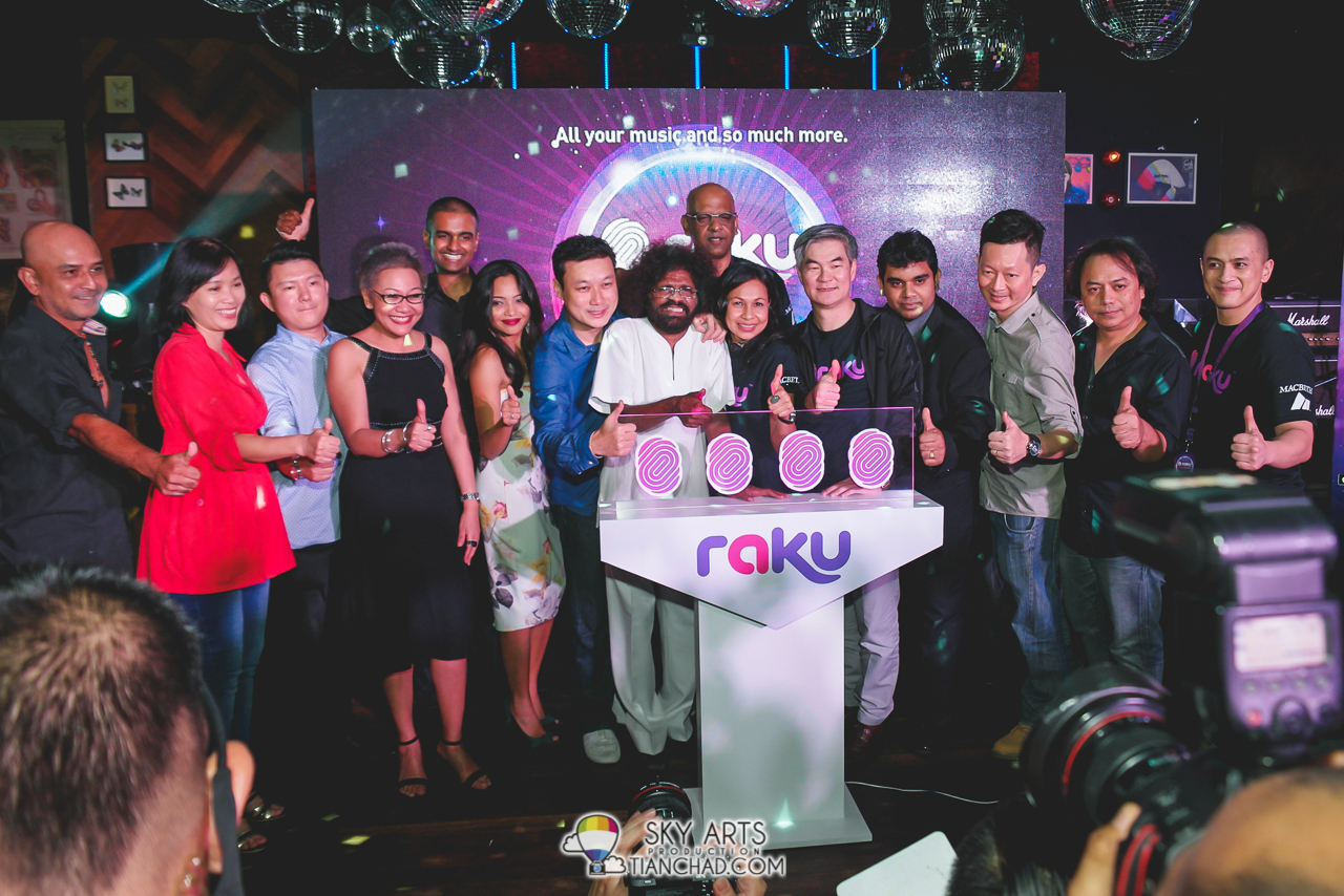 People who made RAKU Music Apps possible and artists who attended the event that evening