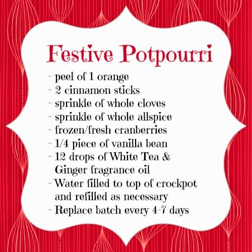 Festive Mini Crockpot Cover plus Potpourri Recipe Interior Frugalista