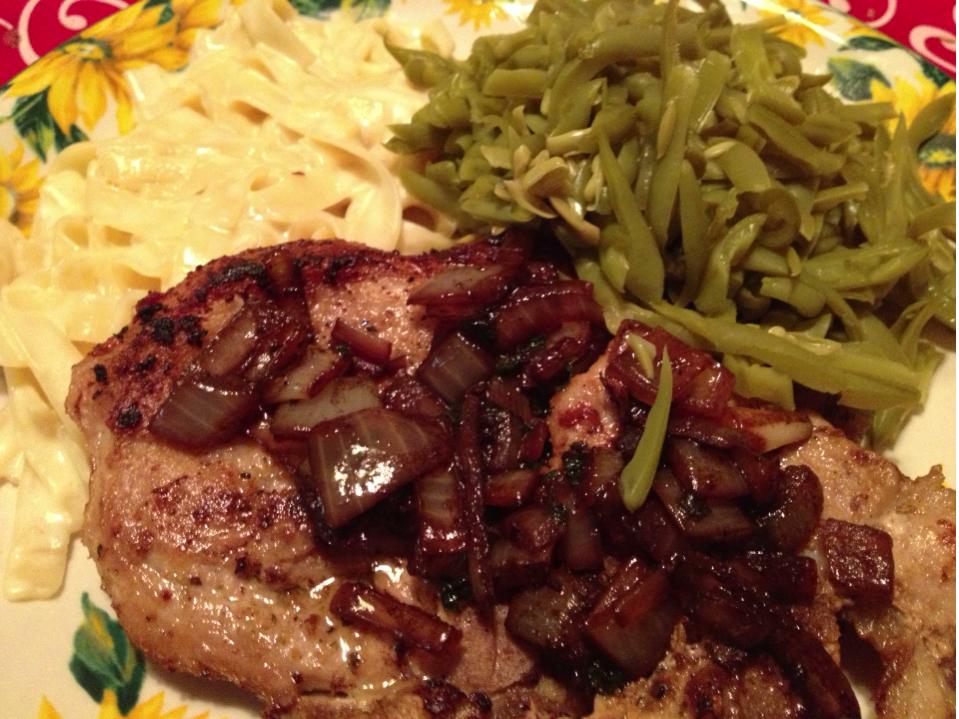 Pork Chops with Dijon Herb Sauce