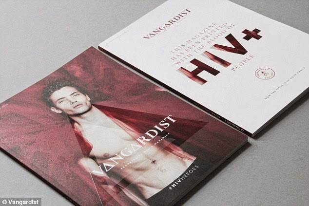 magazine uses hiv positive blood