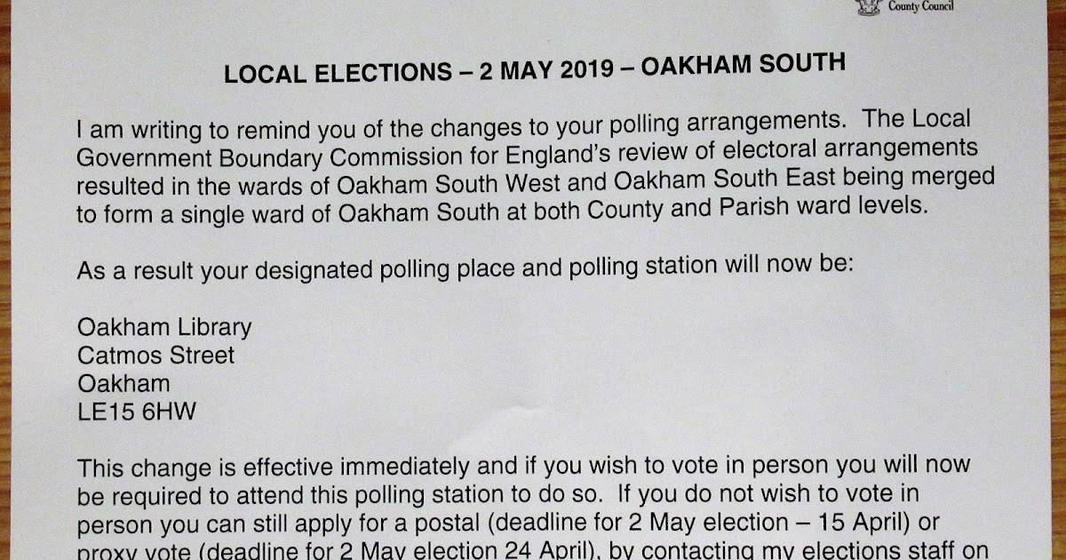 Martin Brookes Oakham Local Elections 2019 Oakham South Rutland County