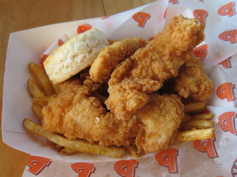 Review Popeyes Chicken Waffle Tenders Brand Eating