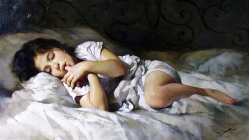 Картины лежа. Джанни Стрино мать и дитя. Художник Стрино Джанни картины ню. Спящая женщина в живописи. Спящие на картинах художников.