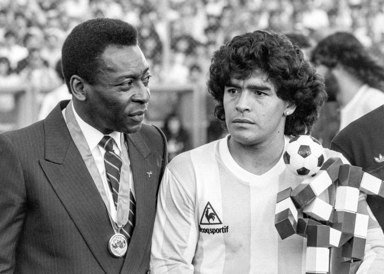 Zwei der Größten aller Zeiten: Maradona und Pelé