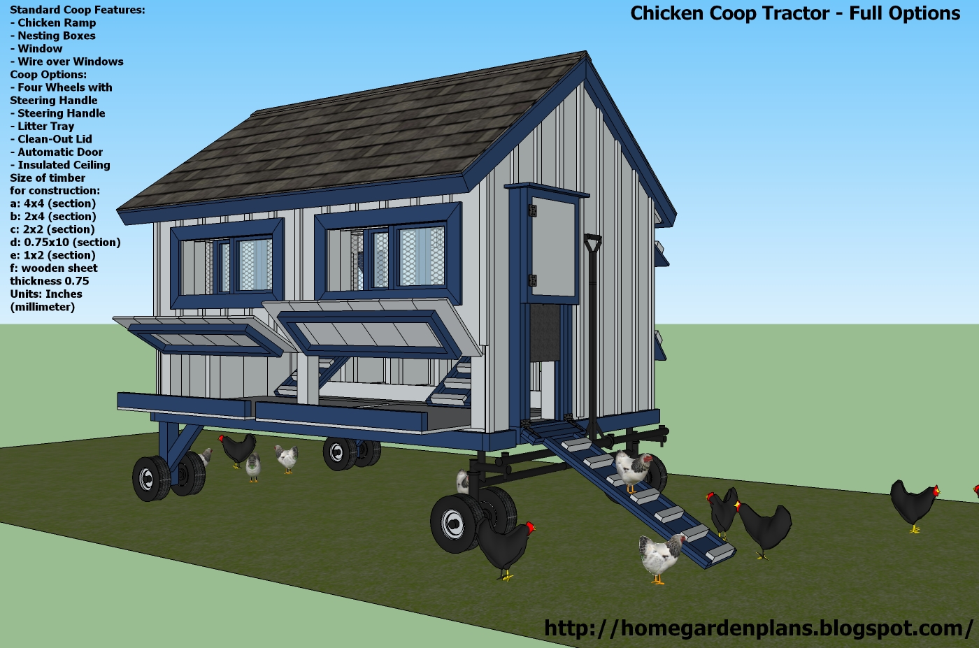 home garden plans: T300 Full Options - Free Chicken Coop ...