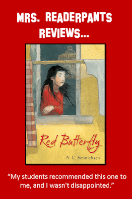 Looking for upper-elementary or middle school books set in China? Red Butterfly features Chinese and American characters, some with serious physical disabilities and birth defects. It's also illustrated free-verse. Don't miss it!