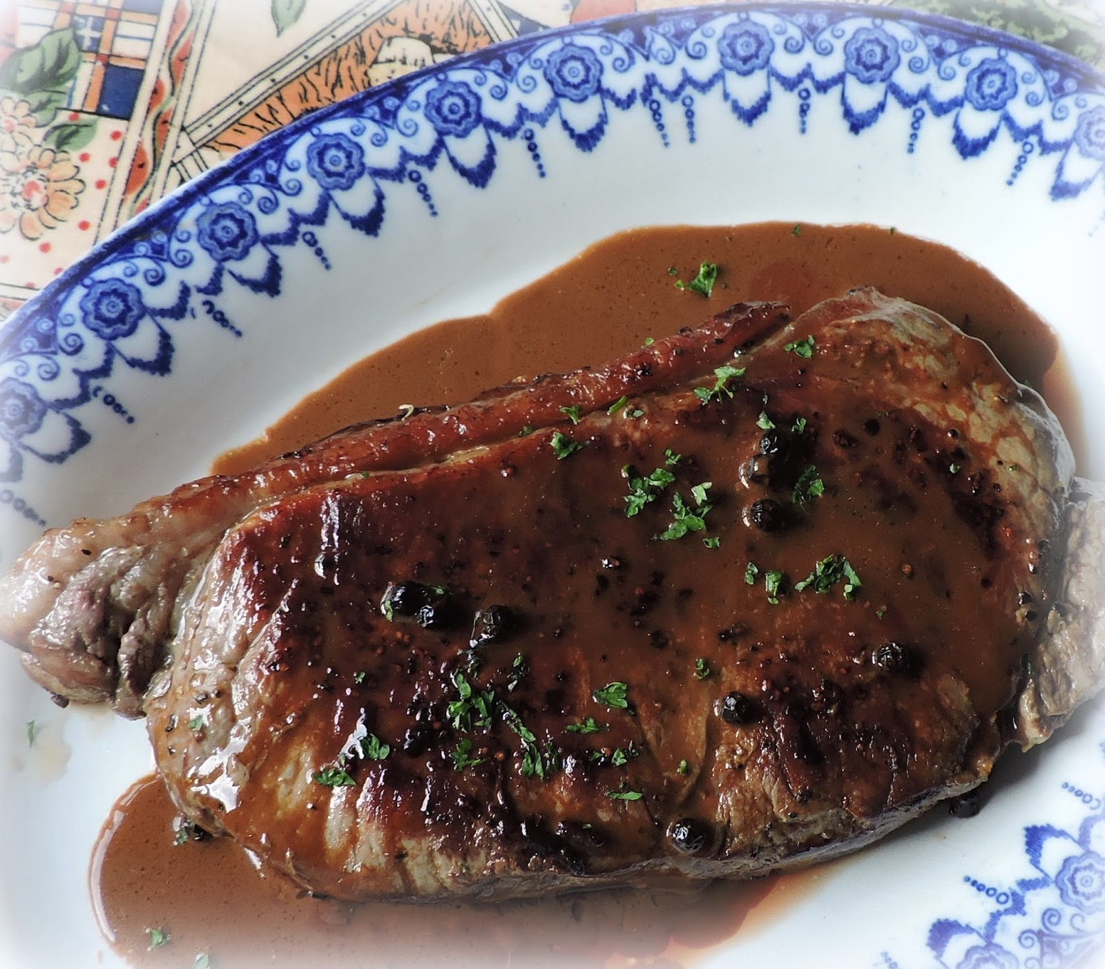 The English Kitchen Steak with Whiskey Peppercorn Sauce