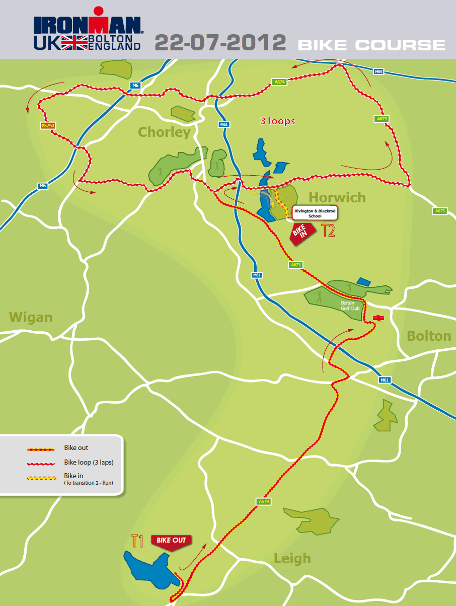Cycling with AshWarP IRONMAN UK Bolton 2012 Cycle Course