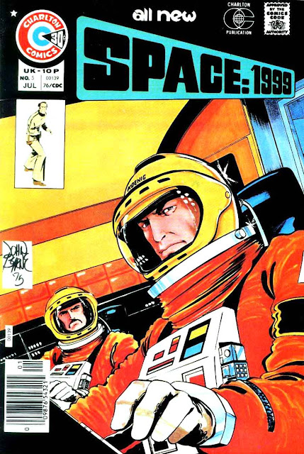 Space 1999 v1 #5 chalrton bronze age comic book cover art by John Byrne Space 1999 v1 #5 chalrton bronze age comic book cover art by John Byrne