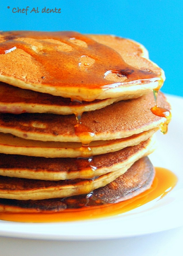 Chef Al dente Blueberry Pancakes with Blackberry Sauce