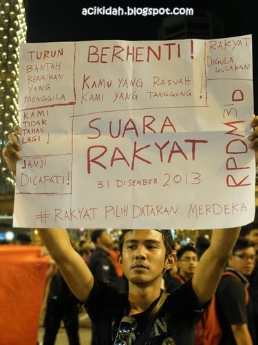Luahan Hati Rakyat Dalam Himpunan Turunkan Harga Malam Tahun Baru 2014.