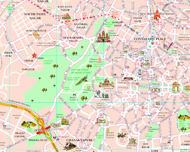 Delhi tourist map