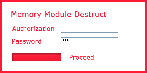 Self destructing pen drive