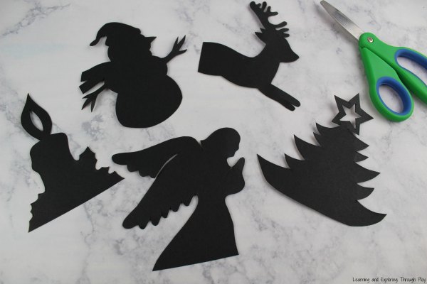 Stained Glass Christmas Silhouettes