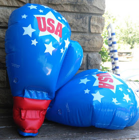 Fun, inflatable boxing gloves from Oriental Trading.