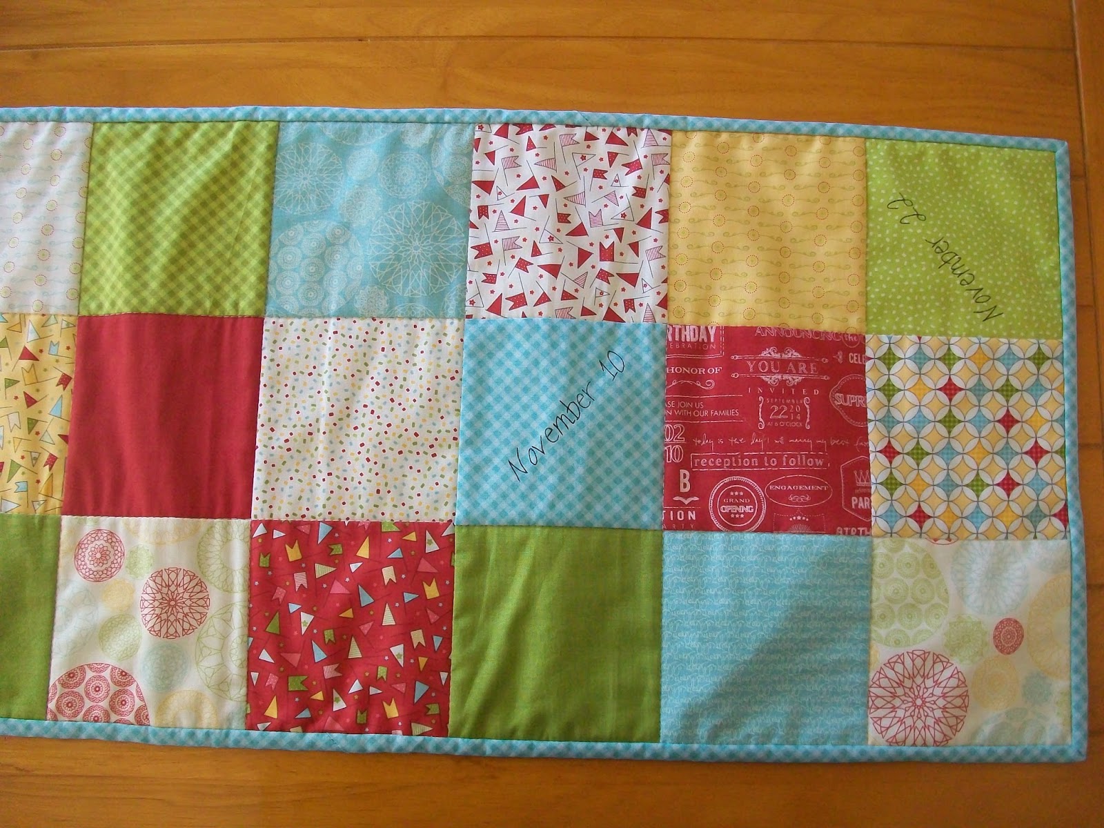 Grace and Love {a craft blog} Our Special Dates table runner {& tutorial}