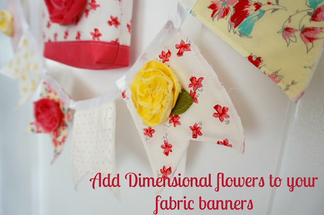 use dimensional flowers to add volume to your banners