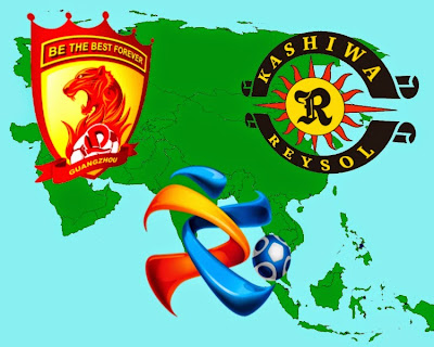 Semifinal of the Champions League AFC between Guangzhou Evergrande and Kashiwa Reysol.