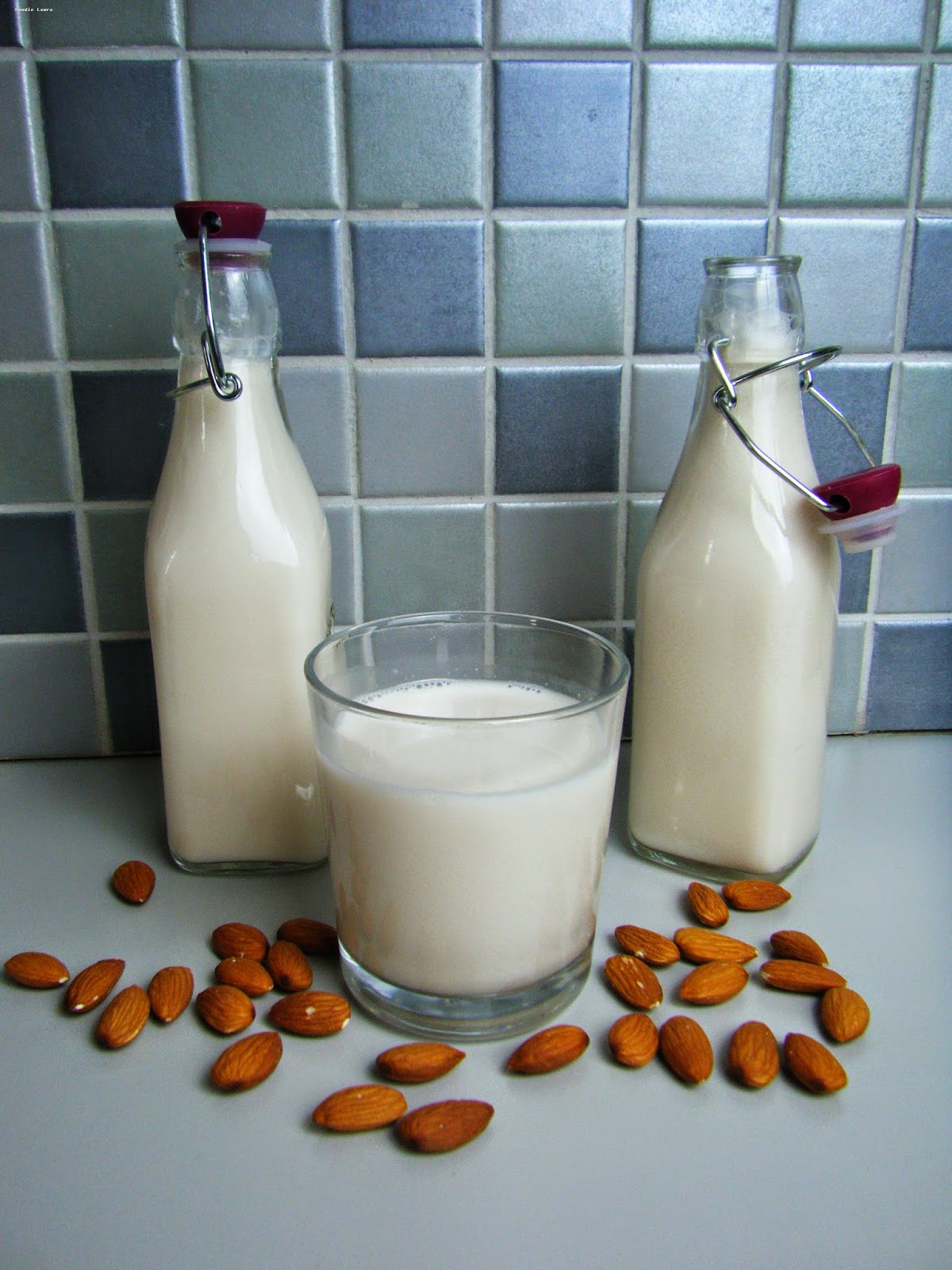 home made almond milk