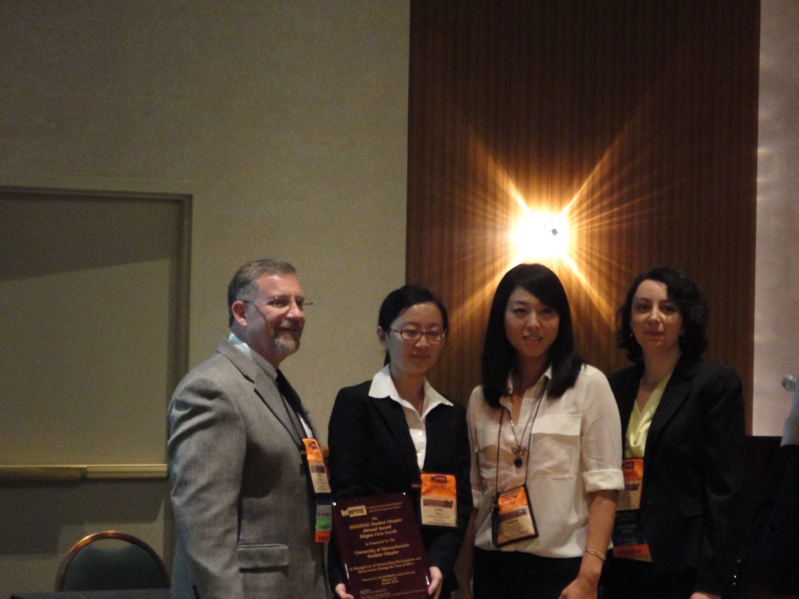 RENeW UMass Amherst INFORMS Student Chapter Gets Magna Cum Laude Award