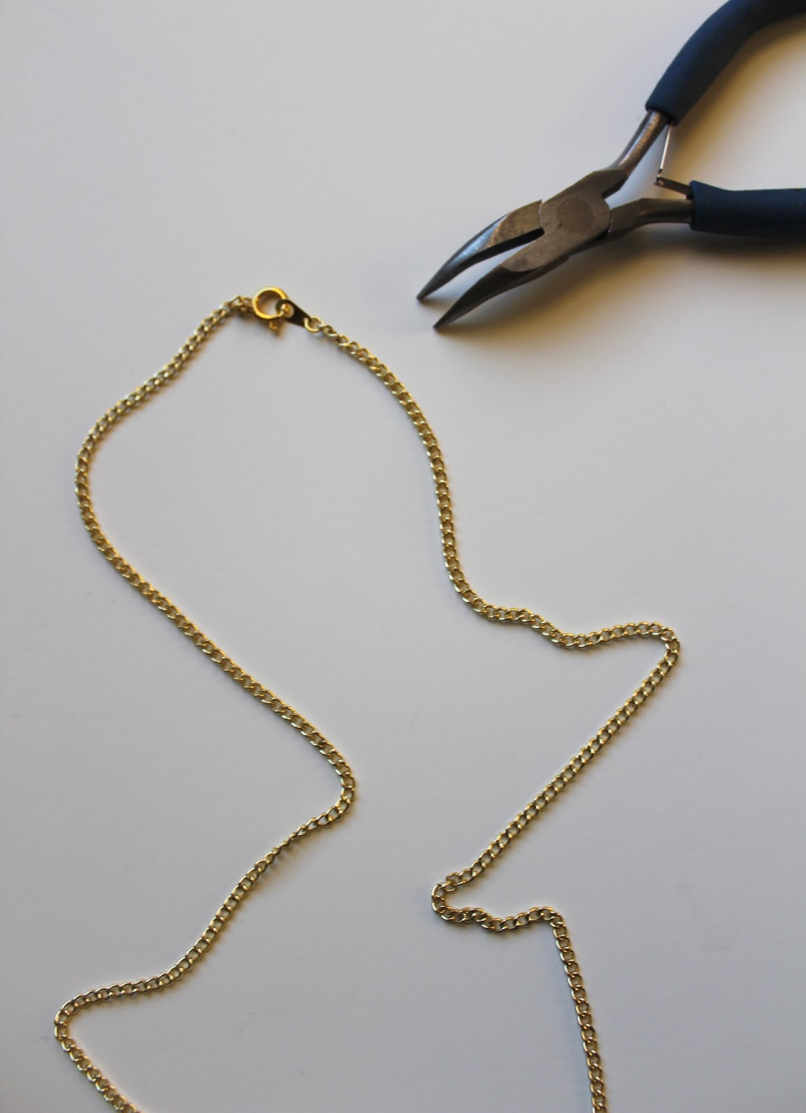 Gold Pendant Chain Necklace DIY My Girlish Whims