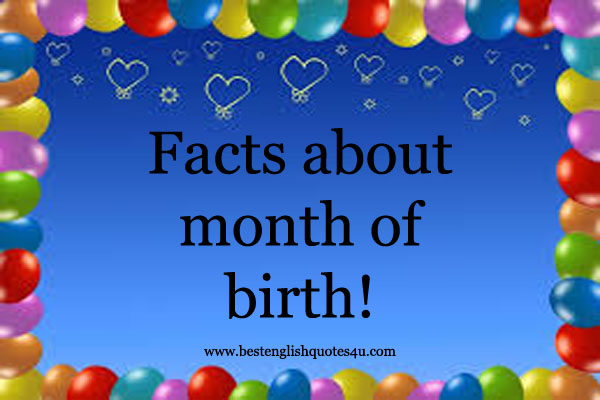 Facts about month of birth 