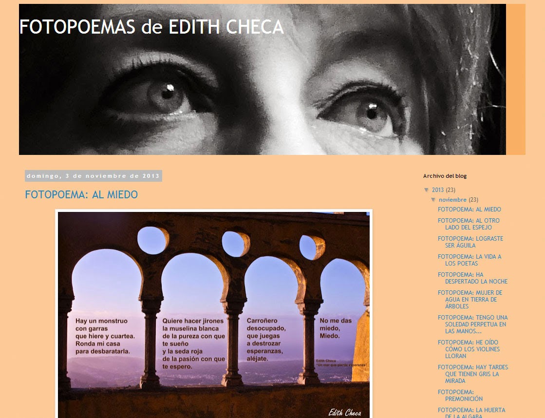 FOTOPOEMAS DE EDITH CHECA