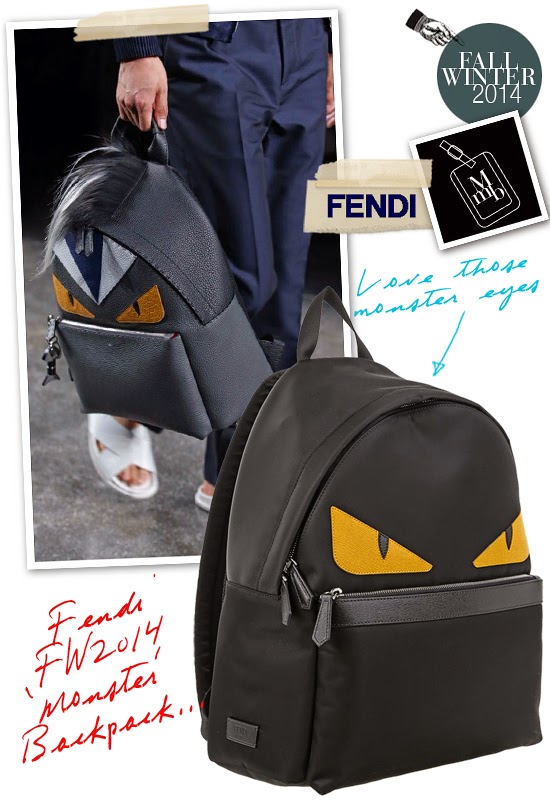 fendi men's monster backpack