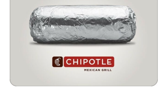15 Chipotle Gift Card Only 10 + Instant EMail Delivery