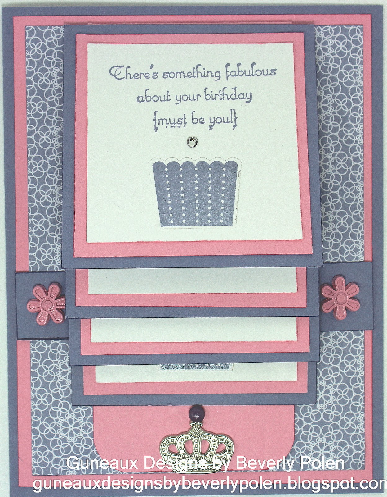 Guneaux Designs by Beverly Polen How to Make a Waterfall Card Tutorial