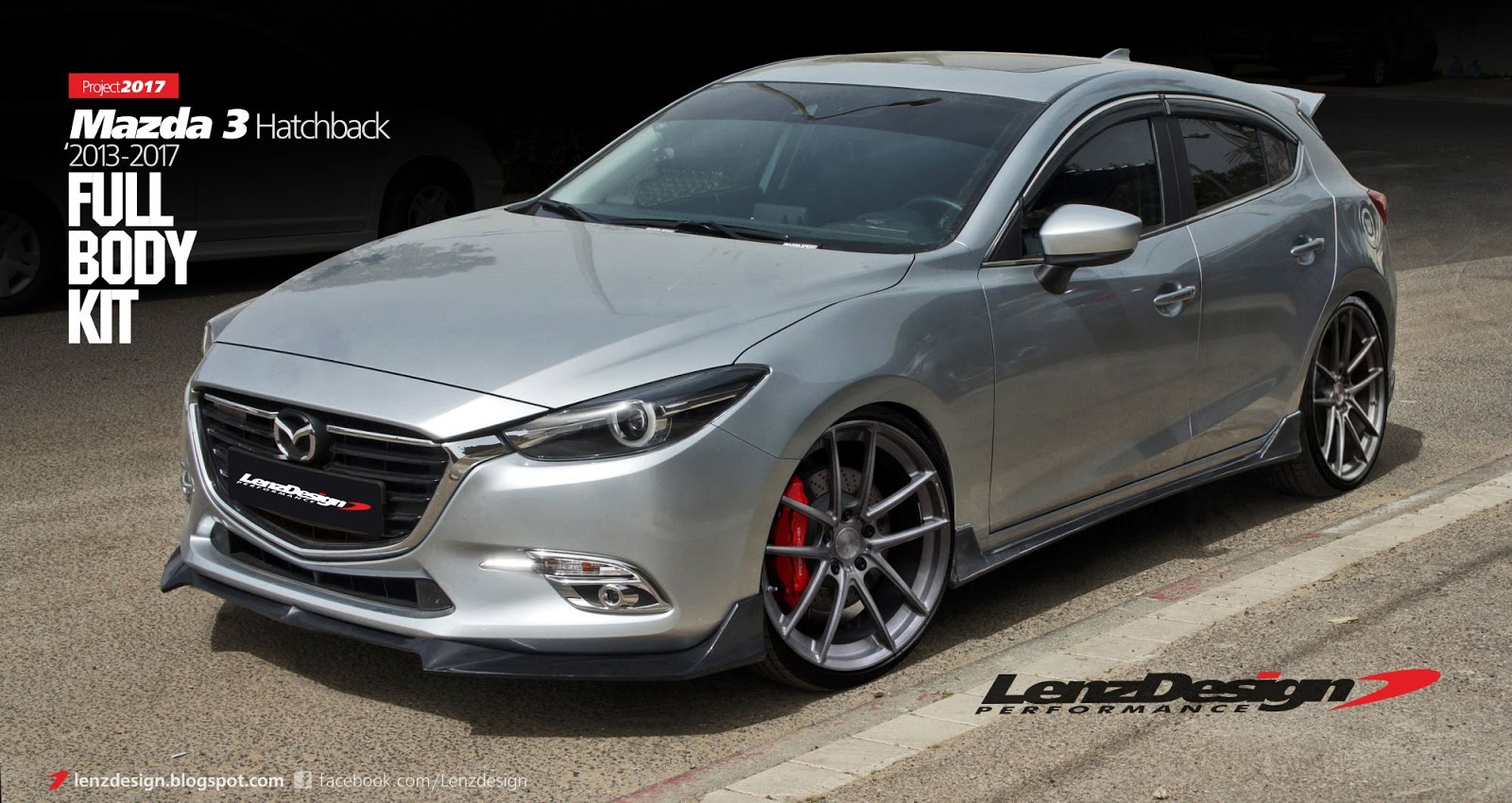 Mazda 3 BM Axela Hatchback Lenzdesign Bodykit & Spoilers 2013 2014 2015 ...